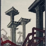 <b>Nicola López</b>, <em>Monument V</em>, 2009, 10 color lithograph. The Tamarind Archive Collection.