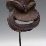<b>Unidentified artist</b>, (Hemba Culture, Democratic Republic of the Congo (formerly Zaire)); <i>Mask (Soko mutu)</i>, n.d., 20th C; wood; 6 ¼ x 5 ¼ x 2 5/8 inches; Gift of the Mulvany Family Collection of African Art; © University of New Mexico Art Museum; Photo by Margot Geist