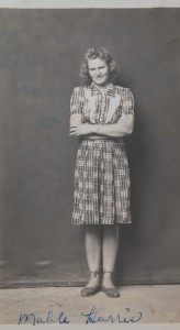 Mike Disfarmer (American, 1884 - 1959), Untitled (Mable Harris, Standing Woman, Arms Folded), c. 1940 - 1949, Gelatin silver contact print, 5 x 3-1/2 inches Gift of Peter S. Chatzky, University of New Mexico Art Museum, Albuquerque, 2009.17.17, Image Courtesy of Geistlight Photography 